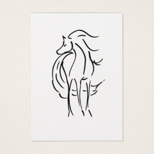 Profilkort för hästillustration visitkort