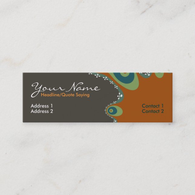 Profilkort för jordfraktur mini visitkort (Framsida)