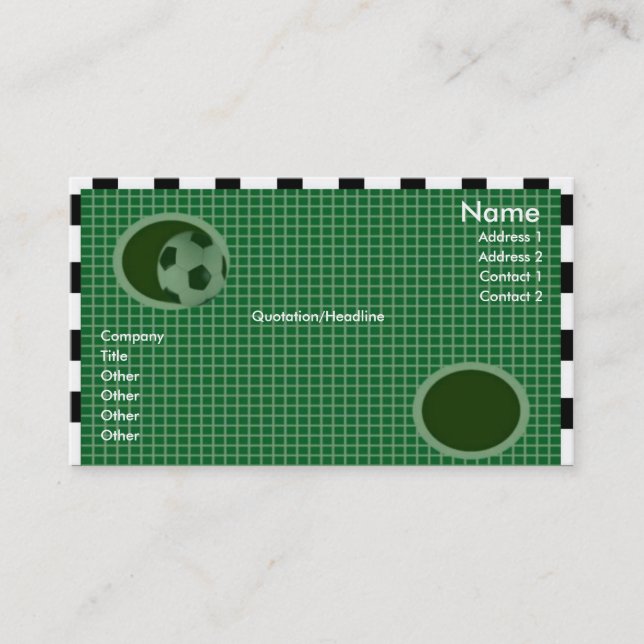 Profilkort för målvägg visitkort (Framsida)