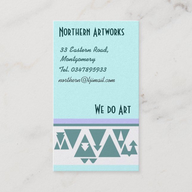 Profilkort för nordliga trianglar visitkort (Framsida)
