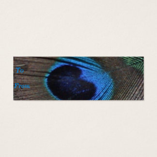 Profilkort för peacock Feather Litet Visitkort