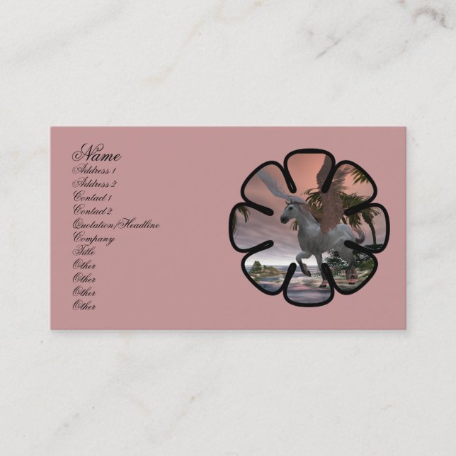 Profilkort för Pegasus Cove Visitkort (Framsida)