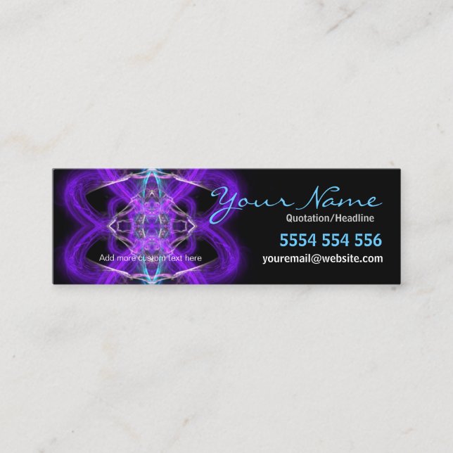 Profilkort för Purpliaz-hörningar Mini Visitkort (Framsida)