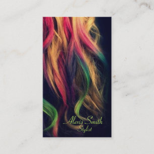 Profilkort för Rainbow Hair Stylist-profiler Visitkort