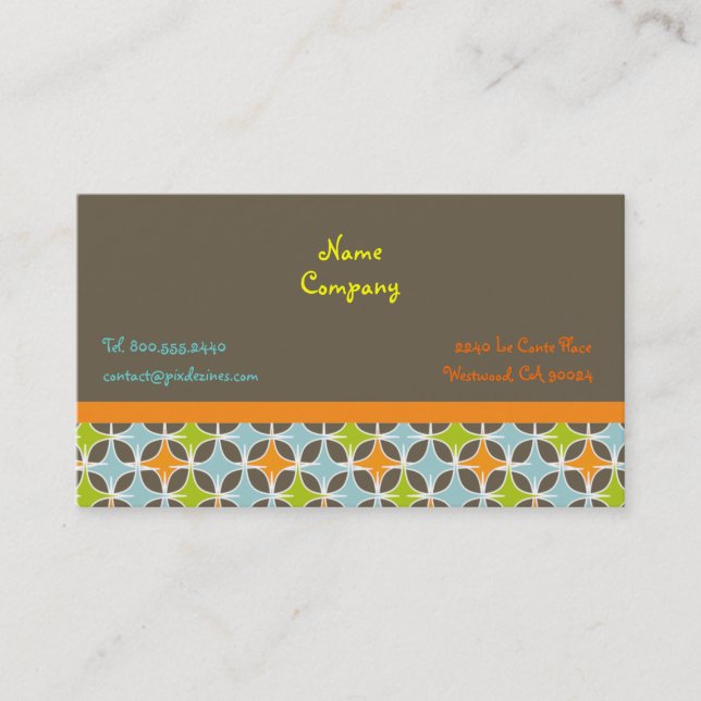 Profilkort för Retro stjärnor Visitkort (Framsida)