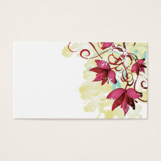 Profilkort för rosa blommor visitkort