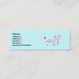 Profilkort för rosa Flowers Mini Visitkort