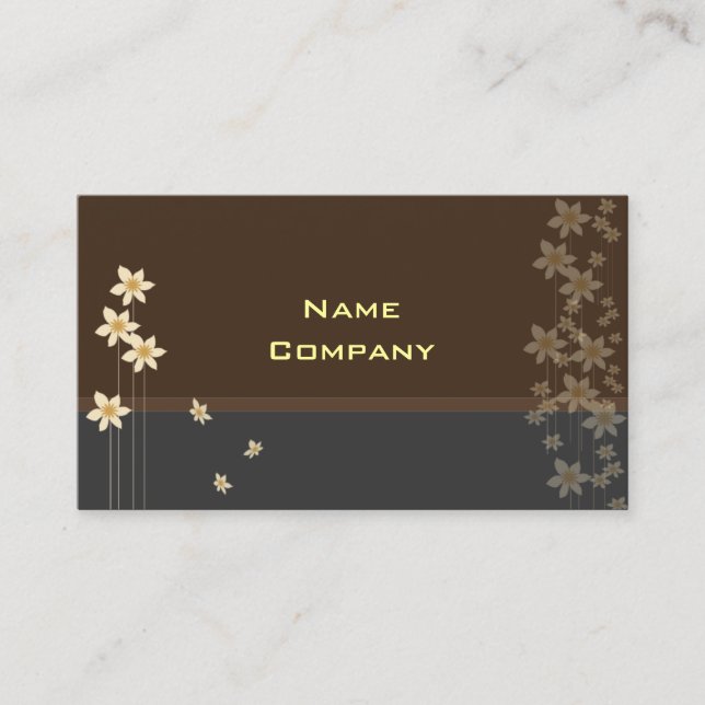 Profilkort för små blommar visitkort (Framsida)