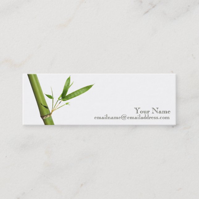 Profilkort för smala - bamboo mini visitkort (Framsida)