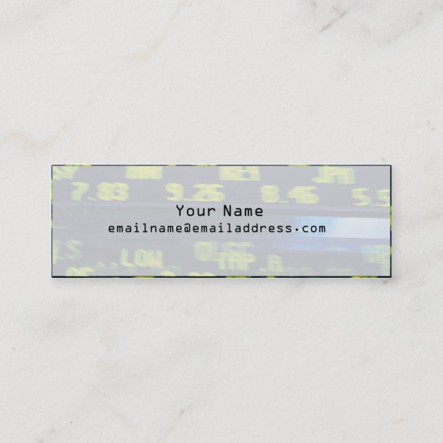 Profilkort för smala - NYSE Mini Visitkort (Framsida)