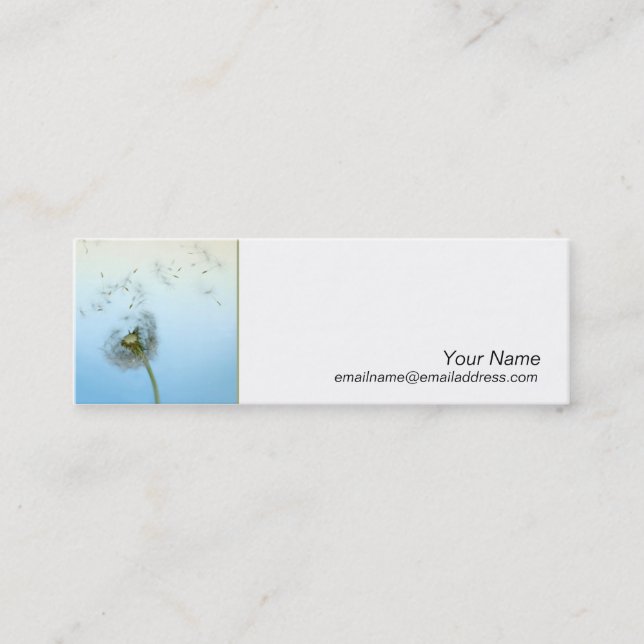 Profilkort för smala - önska mini visitkort (Framsida)