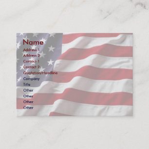 Profilkort för USA flagga Visitkort