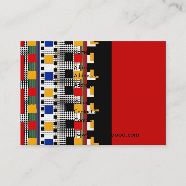 Profilkort - Mexikanska Mönster - anpassat Visitkort (Framsida)