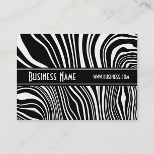 Profilkort Svart & Vitt Stil Zebra Twist (1) Visitkort