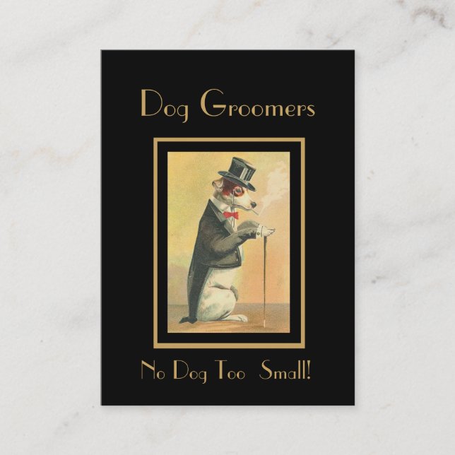 Profilkort Vintage Dog Groomers 3 Visitkort (Framsida)