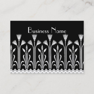 Profilkort Vintage Victorian Mönster Svart Vitt Visitkort