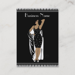 Profilkortets Vintage Glamor Girl Black White Visitkort