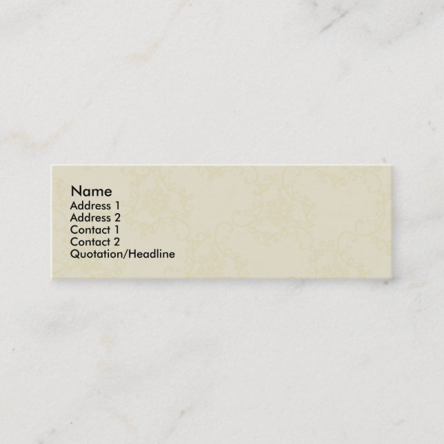 Profilkortsmall för Mönster Mini Visitkort (Framsida)