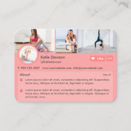 Profilsida för social Media Personal Fitness Train Visitkort