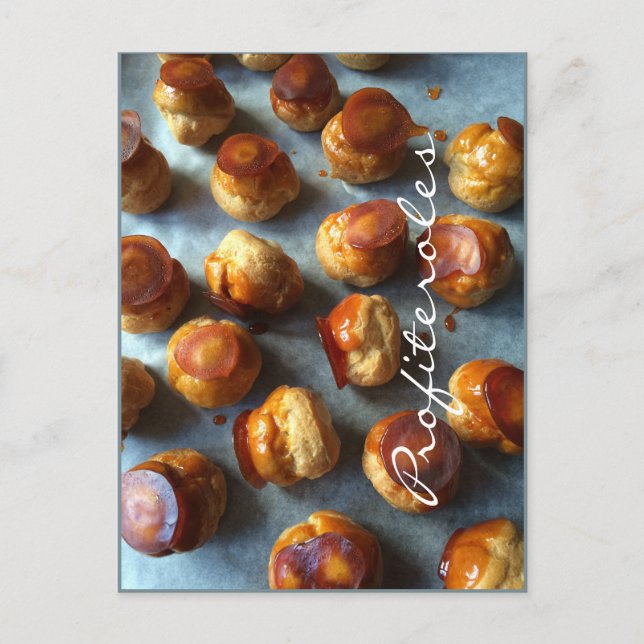 Profiteroles Caramel Postcard Vykort (Framsida)