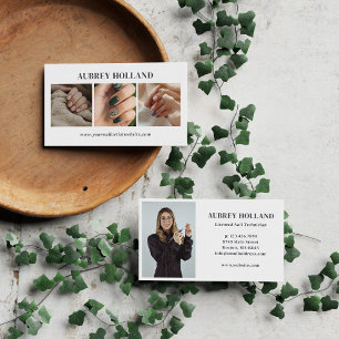 Profoto för rengöring av Nail Artist Photo Collage Visitkort