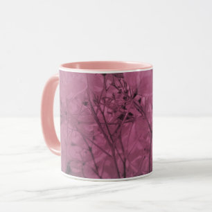 Profusion av Söt Petals Rosa Warm Grått Tones Mugg