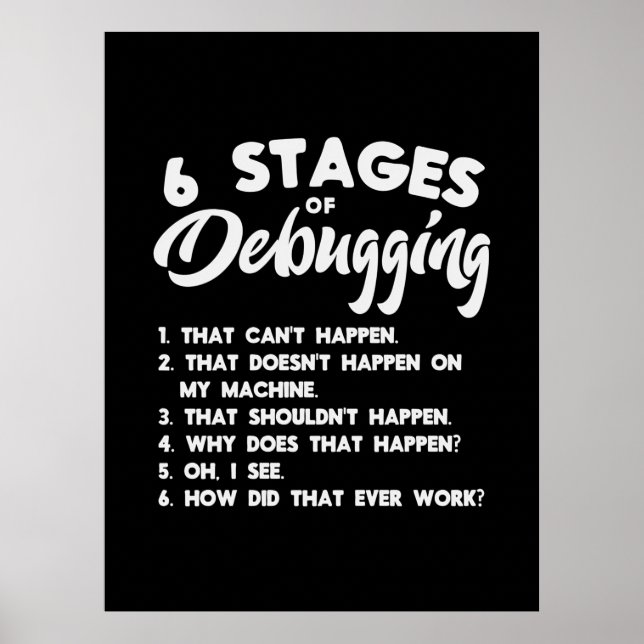 Progammer 6 felsökningssteg poster (Framsidan)