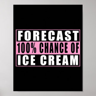 Prognos 100 procents chans för glass Roligt citat Poster