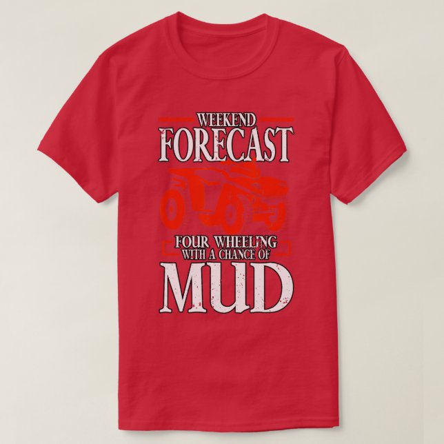 Prognos för fyra hjulpar med fyra hjulförskjutning t shirt (Design framsida)