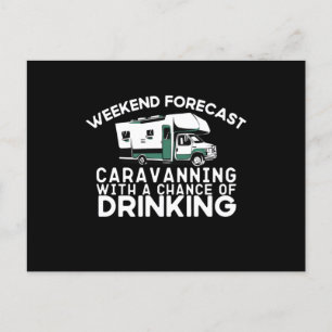 Prognos för helg - Caravaning Drinking Vykort