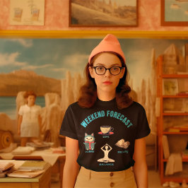 Prognos för helg, kaffe, Bokar, Yoga T Shirt