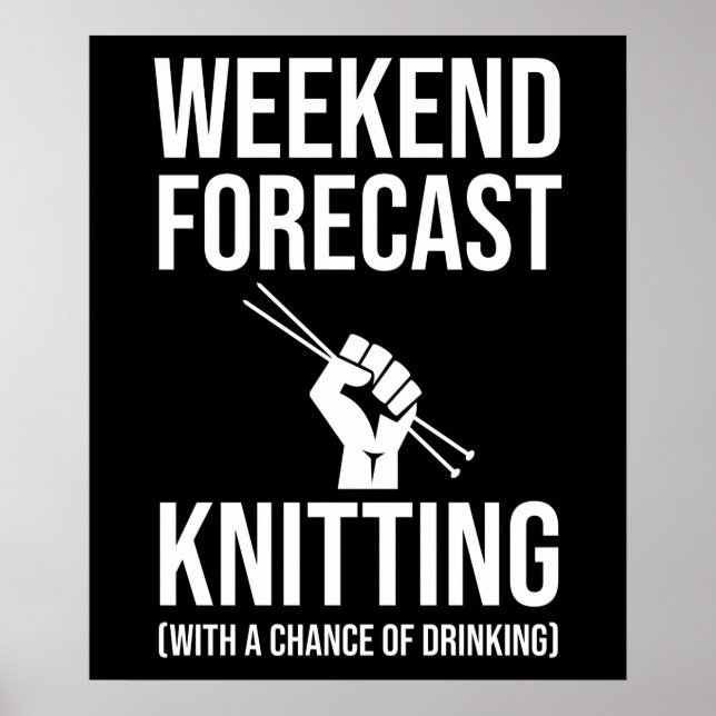 Prognos för helg - Knitning Poster (Framsidan)