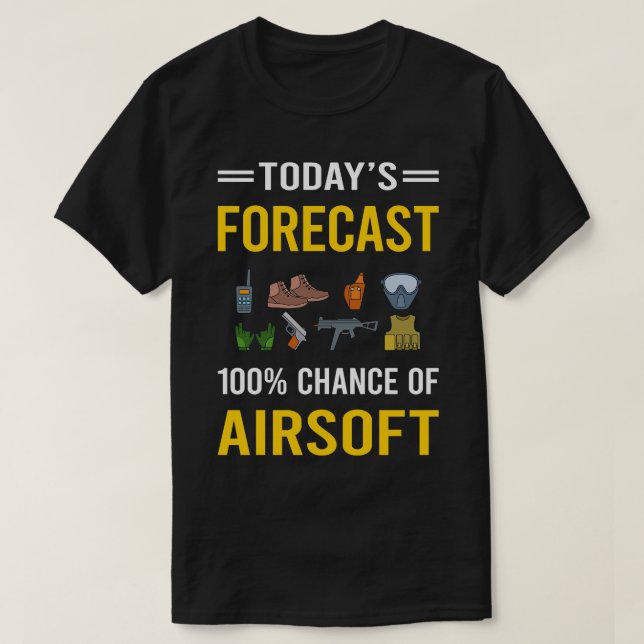 Prognos för idag Airsoft T Shirt (Design framsida)