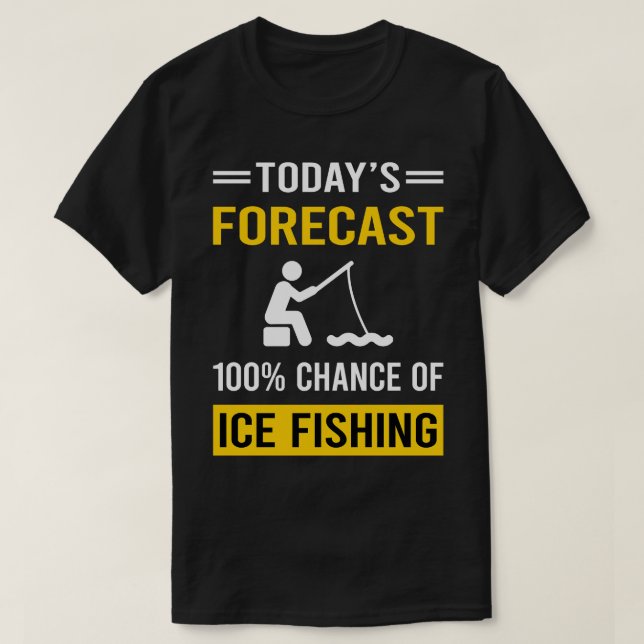 Prognos för isfiske i dag t shirt (Design framsida)