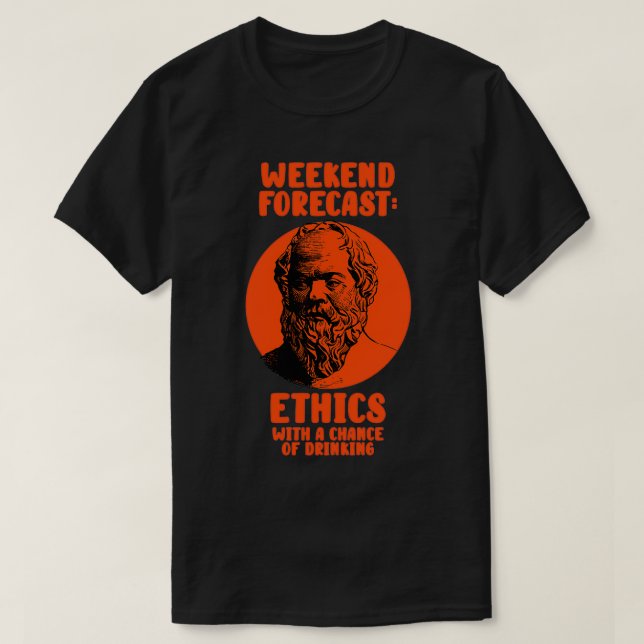 Prognos för Sokrates-filosofi i Helg T Shirt (Design framsida)