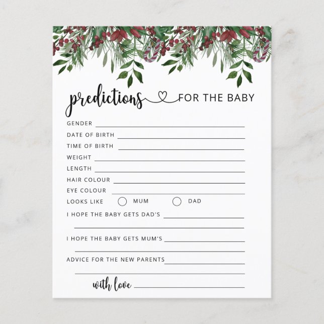 Prognoser och råd om julhelgrön baby (Framsida)