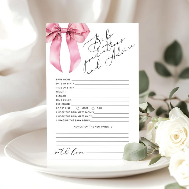 Prognoskort för rosa Bow flicka (Skapare uppladdad)