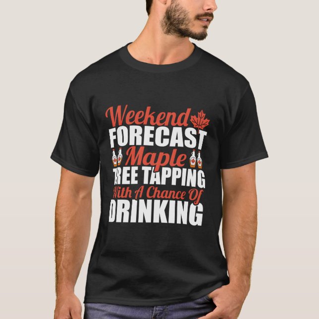 Prognosmodellen Helg Träd Tapg Sugaresap T Shirt (Framsida)