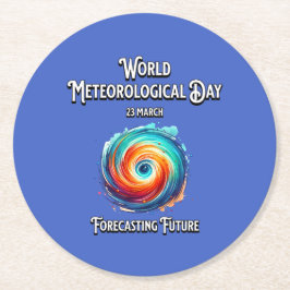 Prognostisera framtiden. underlägg papper rund