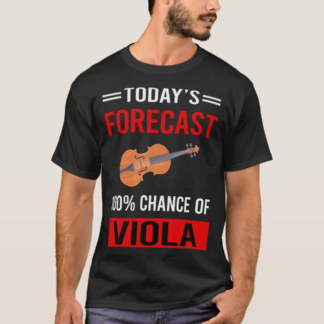 Prognostisera Viola Violist idag T Shirt (Framsida)