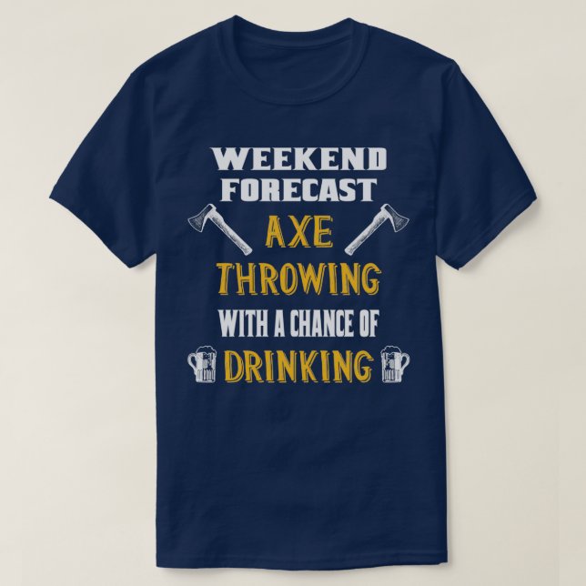 Prognostiserad ax-uppblåsning och torkning i helg t shirt (Design framsida)