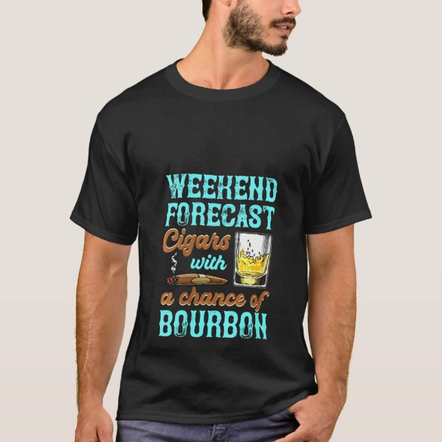 Prognostiserad Bourbon Cigar Manar Pappa Gra från  T Shirt (Framsida)