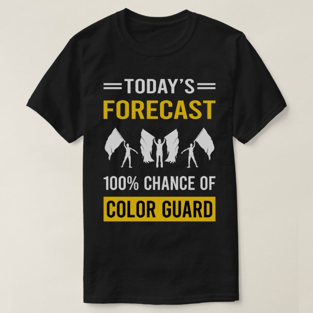 Prognostiserad Färg Guard Colorguard T Shirt (Design framsida)