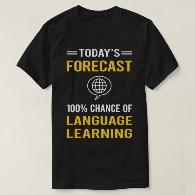 Prognostiserad språkinlärning i dag t shirt (Design framsida)