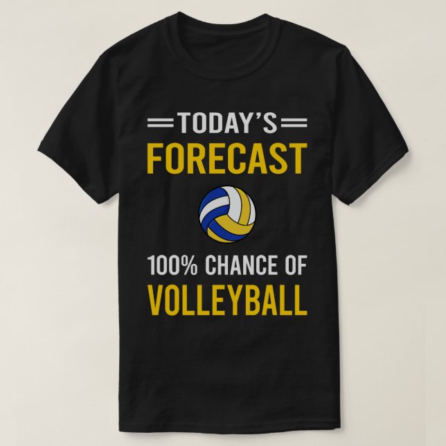 Prognostiserad volleyboll i dag t shirt (Design framsida)