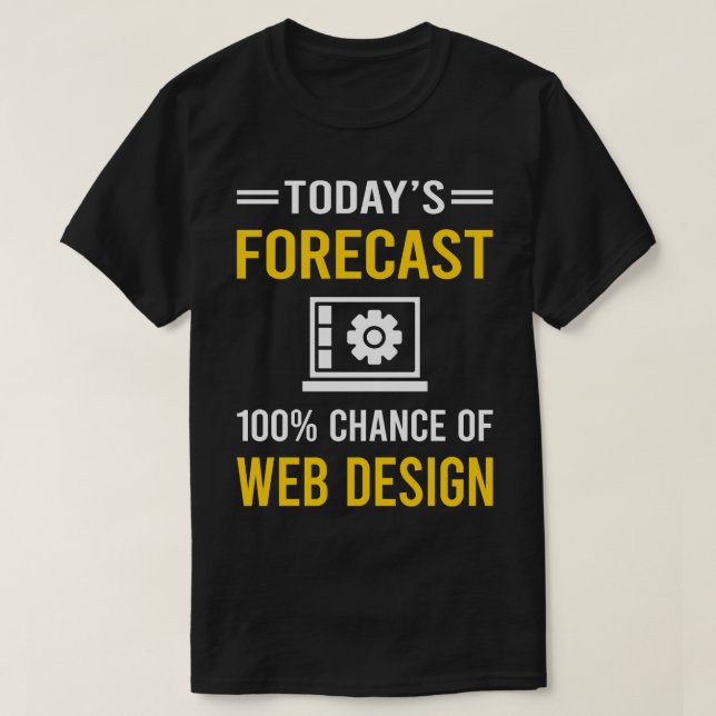 Prognostiserad Webbdesign Utforma designern T Shirt (Design framsida)