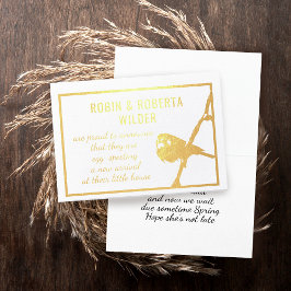 Prognostiserat Gravid aviseringskort Folierat Kort