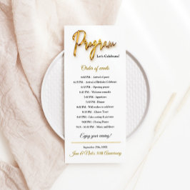 Program - 3d Guld Tex Minimalistisk Design