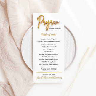 Program - 3d Guld Tex Minimalistisk Design