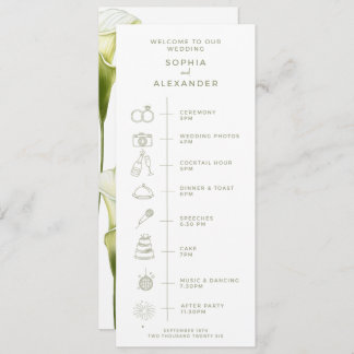 Program for a modern wedding.